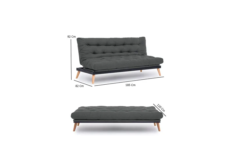Saki Sovesofa - Green - Møbler - Sofaer - Sovesofaer - 3 seters sovesofa