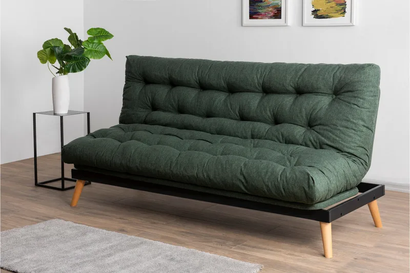 Saki Sovesofa - Green - Møbler - Sofaer - Sovesofaer - 3 seters sovesofa
