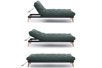 Saki Sovesofa - Green - Møbler - Sofaer - Sovesofaer - 3 seters sovesofa