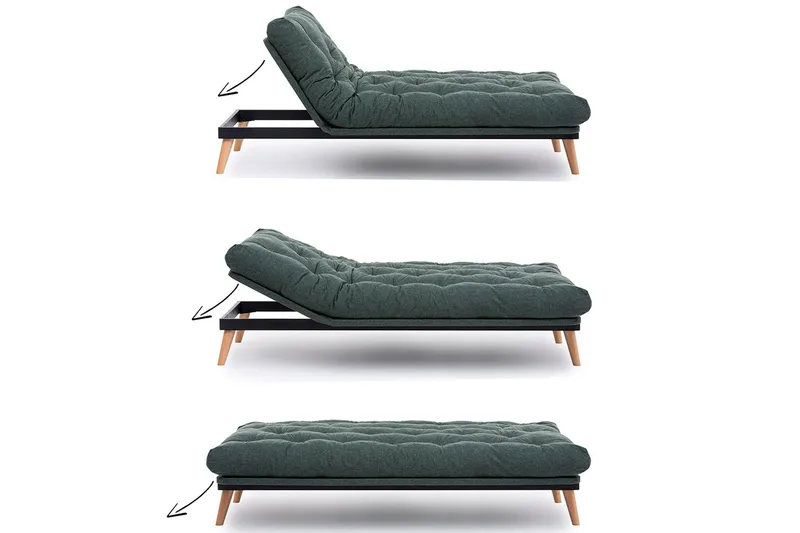 Saki Sovesofa - Green - Møbler - Sofaer - Sovesofaer - 3 seters sovesofa