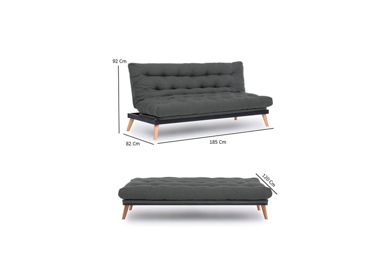Saki Sovesofa - Lysegrå - Møbler - Sofaer - Sovesofaer - 3 seters sovesofa