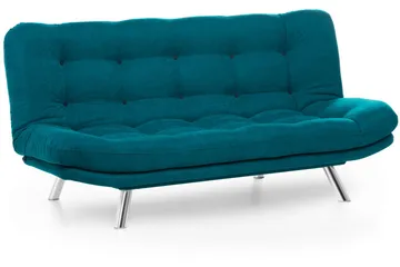 Sandee 3-seter Sovesofa 130x200 cm i Stoff - Petrolblå - Møbler - Sofaer - Sovesofaer - 3 seters sovesofa