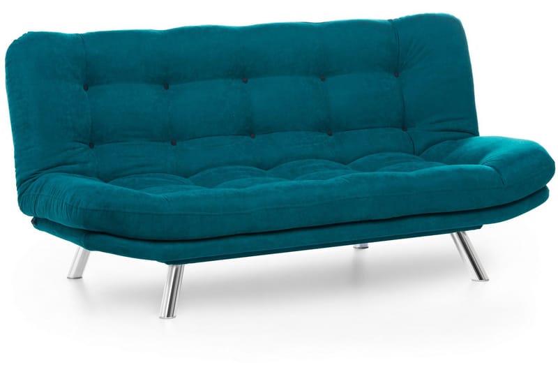 Sandee 3-seter Sovesofa 130x200 cm i Stoff - Petrolblå - Møbler - Sofaer - Sovesofaer - 3 seters sovesofa