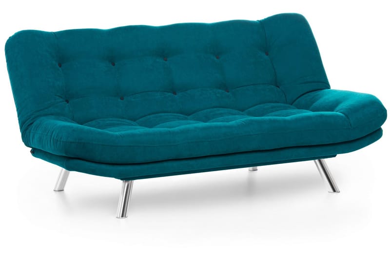 Sandee 3-seter Sovesofa 130x200 cm i Stoff - Petrolblå - Møbler - Sofaer - Sovesofaer - 3 seters sovesofa