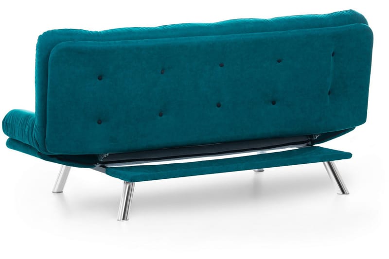 Sandee 3-seter Sovesofa 130x200 cm i Stoff - Petrolblå - Møbler - Sofaer - Sovesofaer - 3 seters sovesofa