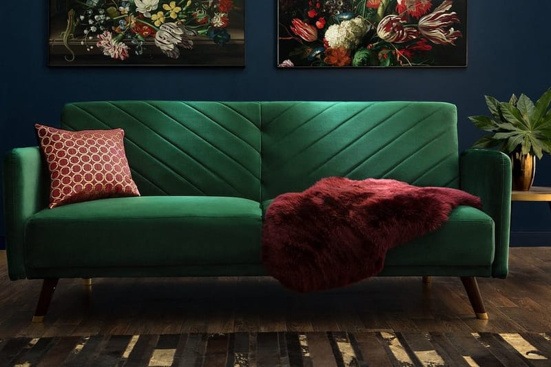 Senja Sovesofa 200 cm - Grønn - Møbler - Sofaer - Sovesofaer - 3 seters sovesofa