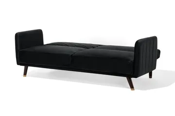 Senja Sovesofa 200 cm - Svart - Møbler - Sofaer - Sovesofaer - 3 seters sovesofa