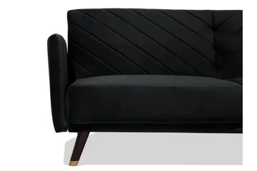 Senja Sovesofa 200 cm - Svart - Møbler - Sofaer - Sovesofaer - 3 seters sovesofa
