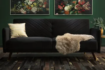 Senja Sovesofa 200 cm - Svart - Møbler - Sofaer - Sovesofaer - 3 seters sovesofa