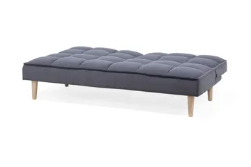 Siljan 3-seter Kvadratisk Sydd Sovesofa 177 cm i Fløyel - Grå - Møbler - Sofaer - Sovesofaer - 3 seters sovesofa
