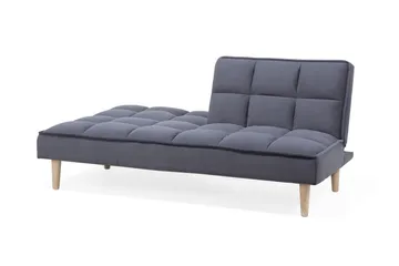 Siljan 3-seter Kvadratisk Sydd Sovesofa 177 cm i Fløyel - Grå - Møbler - Sofaer - Sovesofaer - 3 seters sovesofa