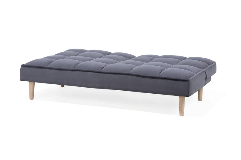 Siljan 3-seter Kvadratisk Sydd Sovesofa 177 cm i Fløyel - Grå - Møbler - Sofaer - Sovesofaer - 3 seters sovesofa