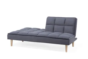 Siljan 3-seter Kvadratisk Sydd Sovesofa 177 cm i Fløyel - Grå - Møbler - Sofaer - Sovesofaer - 3 seters sovesofa