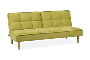 Siljan 3-seter Rektangulær Sammenleggbar Sovesofa 105x177 cm i Fløyel - Grønn - Møbler - Sofaer - Sovesofaer - 3 seters sovesofa