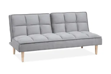 Siljan 3-seter Rektangulær Sovesofa 105x177 cm i Stoff - Grå - Møbler - Sofaer - Sovesofaer - 3 seters sovesofa