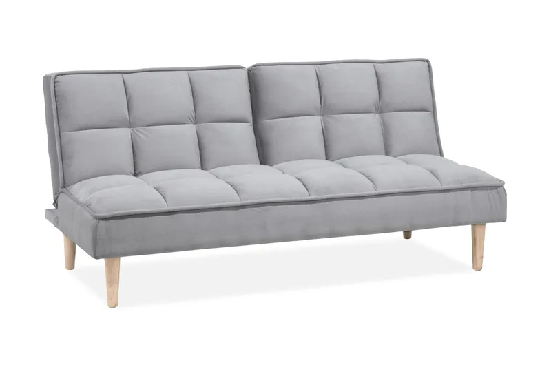 Siljan 3-seter Rektangulær Sovesofa 105x177 cm i Stoff, Grå