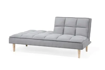 Siljan 3-seter Rektangulær Sovesofa 105x177 cm i Stoff - Grå - Møbler - Sofaer - Sovesofaer - 3 seters sovesofa