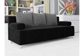 Skatteg Sofa - Svart/Grå - Møbler - Sofaer - Sovesofaer - 3 seters sovesofa