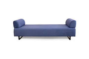 Southburn 3-seter Sovesofa 90x220 cm i Stoff med Ensidig Armlene - Blå - Møbler - Sofaer - Sovesofaer - 3 seters sovesofa