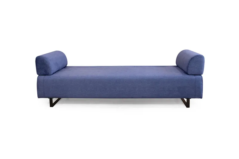 Southburn 3-seter Sovesofa 90x220 cm i Stoff med Ensidig Armlene - Blå - Møbler - Sofaer - Sovesofaer - 3 seters sovesofa