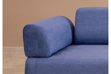 Southburn 3-seter Sovesofa 90x220 cm i Stoff med Ensidig Armlene - Blå - Møbler - Sofaer - Sovesofaer - 3 seters sovesofa