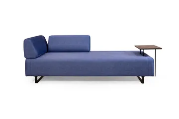 Southburn 3-seter Sovesofa 90x220 cm i Stoff med Ensidig Armlene - Blå - Møbler - Sofaer - Sovesofaer - 3 seters sovesofa