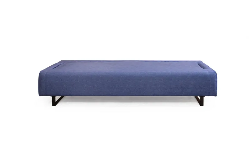 Southburn 3-seter Sovesofa 90x220 cm i Stoff med Ensidig Armlene - Blå - Møbler - Sofaer - Sovesofaer - 3 seters sovesofa