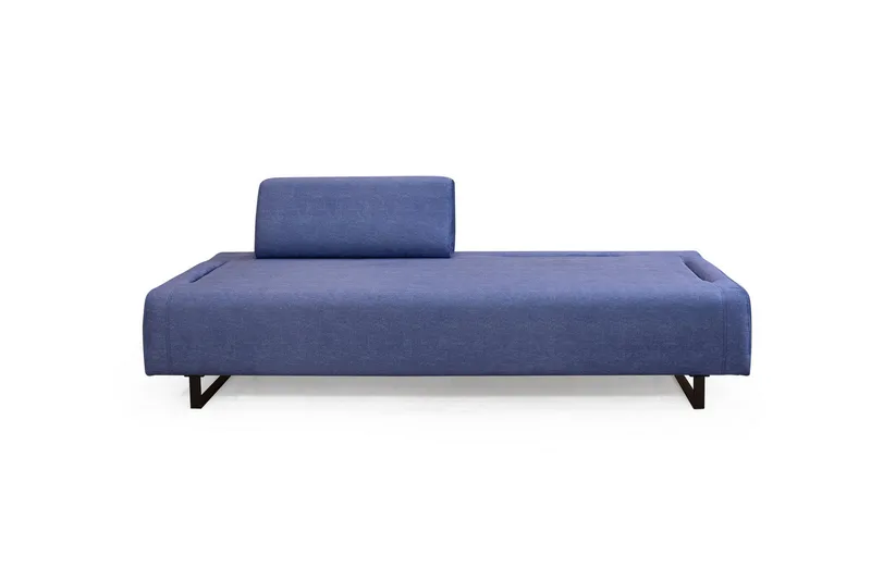 Southburn 3-seter Sovesofa 90x220 cm i Stoff med Ensidig Armlene - Blå - Møbler - Sofaer - Sovesofaer - 3 seters sovesofa