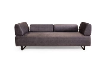 Southburn 3-seter Sovesofa 90x220 cm i Stoff med Ensidig Armlene - Svart - Møbler - Sofaer - Sovesofaer - 3 seters sovesofa