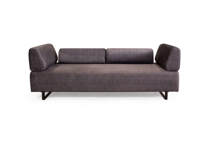 Southburn 3-seter Sovesofa 90x220 cm i Stoff med Ensidig Armlene - Svart - Møbler - Sofaer - Sovesofaer - 3 seters sovesofa