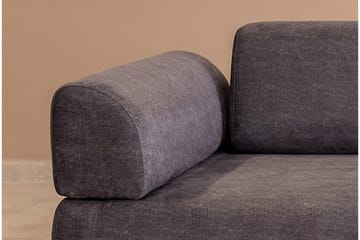 Southburn 3-seter Sovesofa 90x220 cm i Stoff med Ensidig Armlene - Svart - Møbler - Sofaer - Sovesofaer - 3 seters sovesofa
