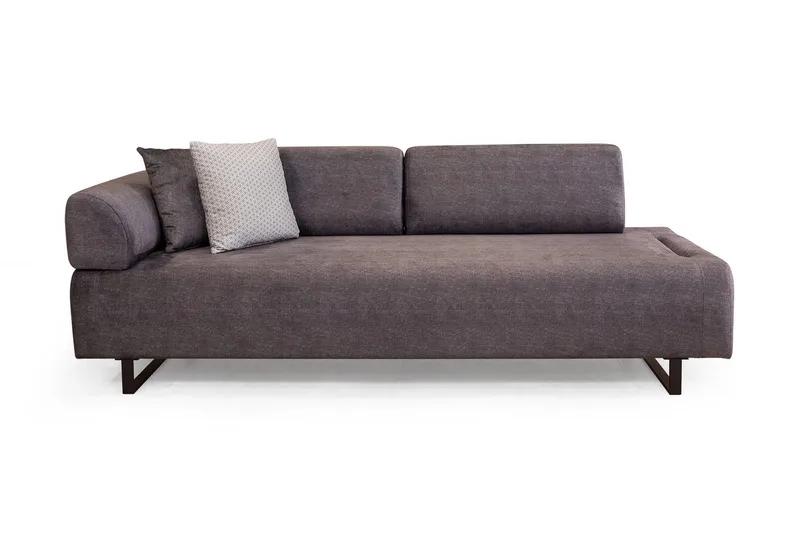 Southburn 3-seter Sovesofa 90x220 cm i Stoff med Ensidig Armlene, Svart