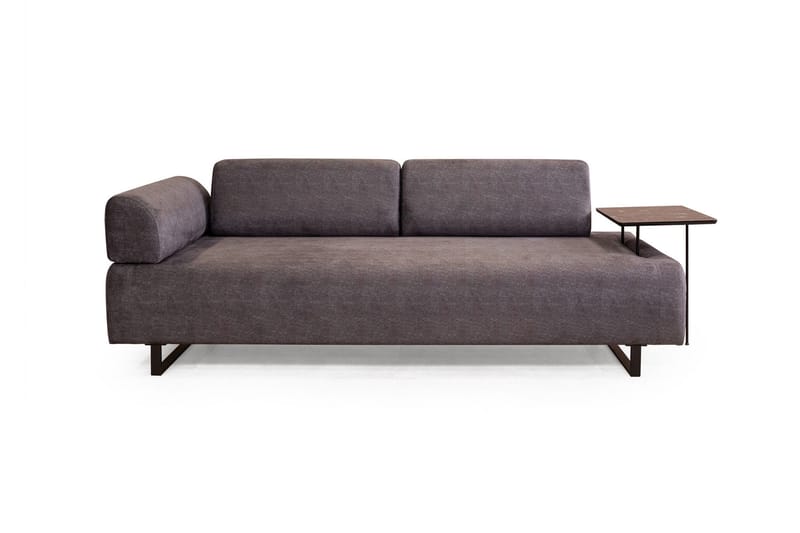 Southburn 3-seter Sovesofa 90x220 cm i Stoff med Ensidig Armlene - Svart - Møbler - Sofaer - Sovesofaer - 3 seters sovesofa