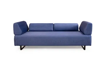 Southburn 3-seter Sovesofa 90x220 cm i Stoff med Løse Ryggputer - Blå - Møbler - Sofaer - Sovesofaer - 3 seters sovesofa