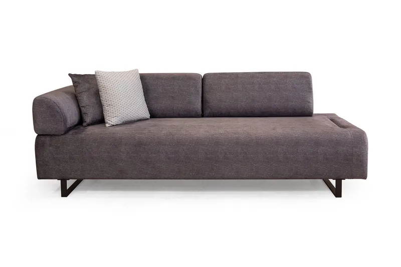 Southburn 3-seter Sovesofa 90x220 cm i Stoff med Løse Ryggputer, Svart