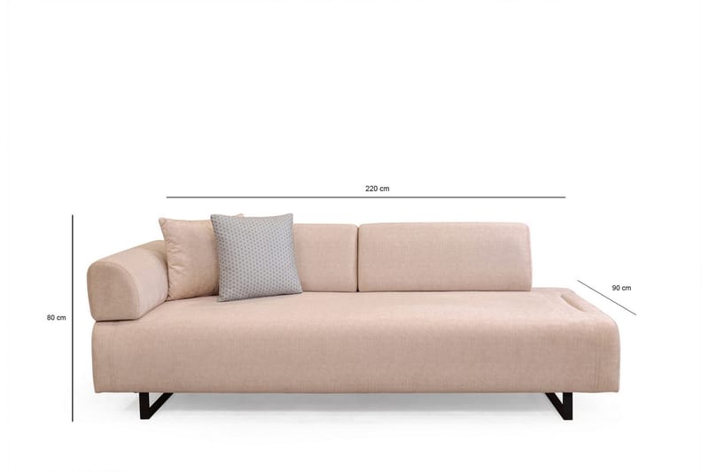 Southburn Sovesofa 3-seters - Beige - Møbler - Sofaer - Sovesofaer - 3 seters sovesofa