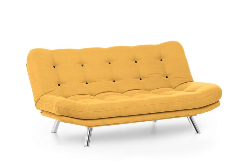 Sovesofa 3-seter Perc 200x104 cm - Sennepsgul - 3 seters sovesofa