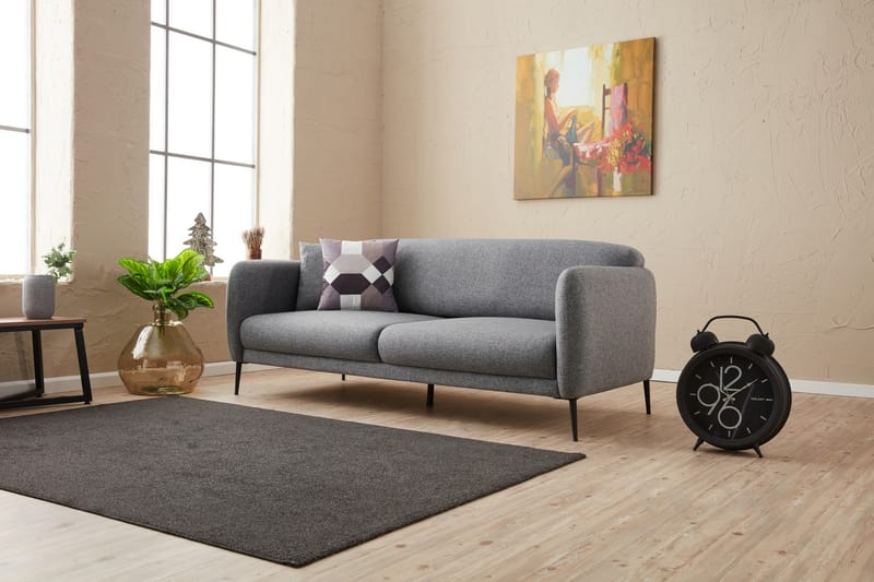 Sovesofa 3-seters Genna 180x90 cm - Grå - Møbler - Sofaer - Sovesofaer - 3 seters sovesofa