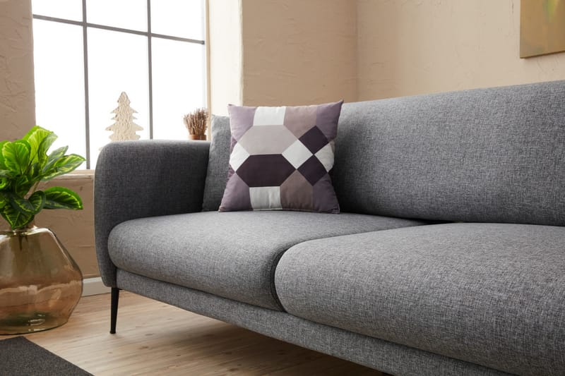 Sovesofa 3-seters Genna 180x90 cm - Grå - Møbler - Sofaer - Sovesofaer - 3 seters sovesofa