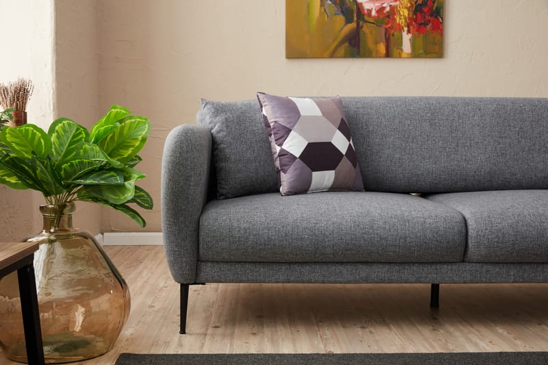 Sovesofa 3-seters Genna 180x90 cm - Grå - Møbler - Sofaer - Sovesofaer - 3 seters sovesofa