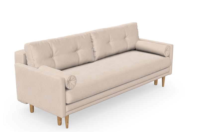 Sovesofa Alory med Oppbevaring 3-seter - Beige - 3 seters sovesofa