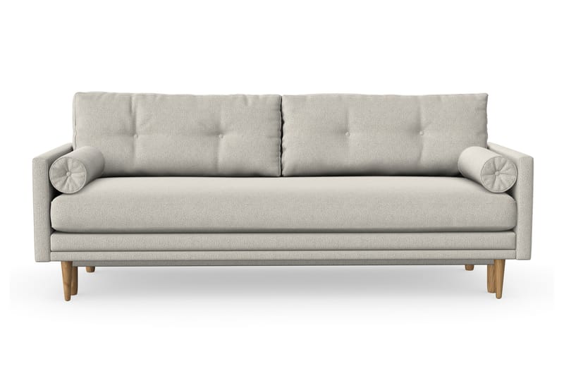 Sovesofa Alory med Oppbevaring 3-seter - Beige/Grå - 3 seters sovesofa