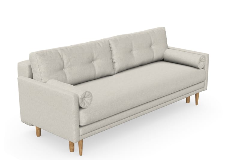 Sovesofa Alory med Oppbevaring 3-seter - Beige/Grå - 3 seters sovesofa