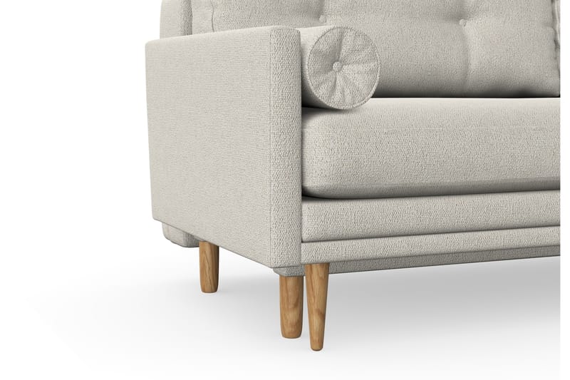 Sovesofa Alory med Oppbevaring 3-seter - Beige/Grå - 3 seters sovesofa