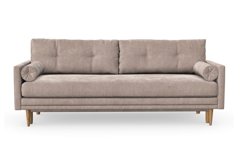 Sovesofa Alory med Oppbevaring 3-seter - Mørkbeige - 3 seters sovesofa