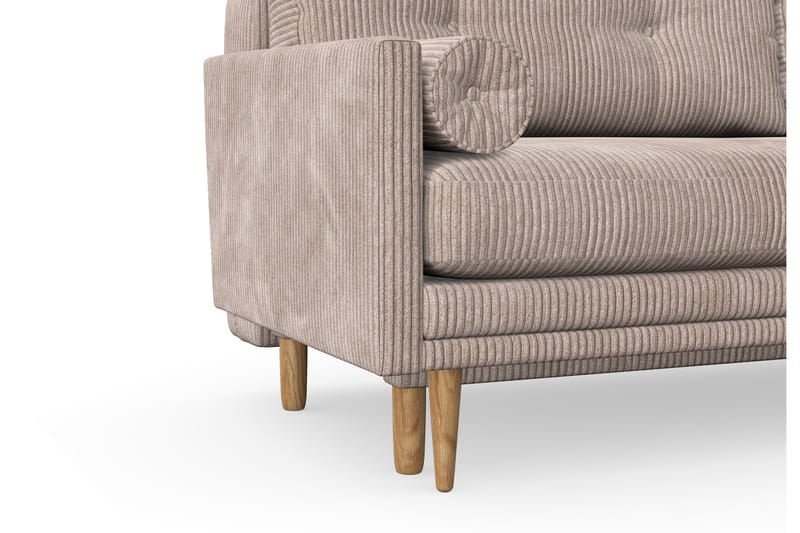 Sovesofa Alory med Oppbevaring 3-seter - Mørkbeige - 3 seters sovesofa