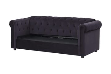 Sovesofa Cayenna - Svart - Møbler - Sofaer - Sovesofaer - 3 seters sovesofa