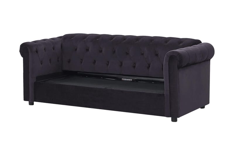 Sovesofa Cayenna - Svart - Møbler - Sofaer - Sovesofaer - 3 seters sovesofa