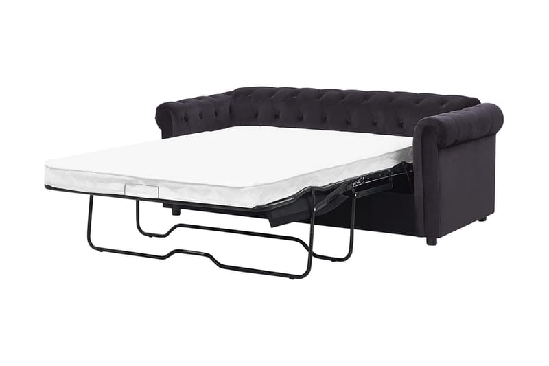 Sovesofa Cayenna - Svart - Møbler - Sofaer - Sovesofaer - 3 seters sovesofa