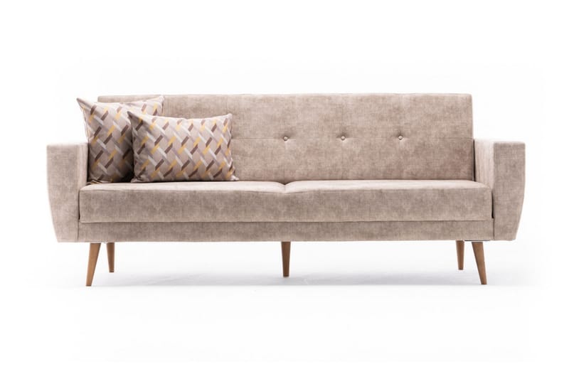 Sovesofa Chile 3-seters 194x110 - Krem - Møbler - Sofaer - Sovesofaer - 3 seters sovesofa